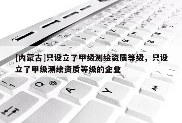 [內(nèi)蒙古]只設(shè)立了甲級測繪資質(zhì)等級，只設(shè)立了甲級測繪資質(zhì)等級的企業(yè)