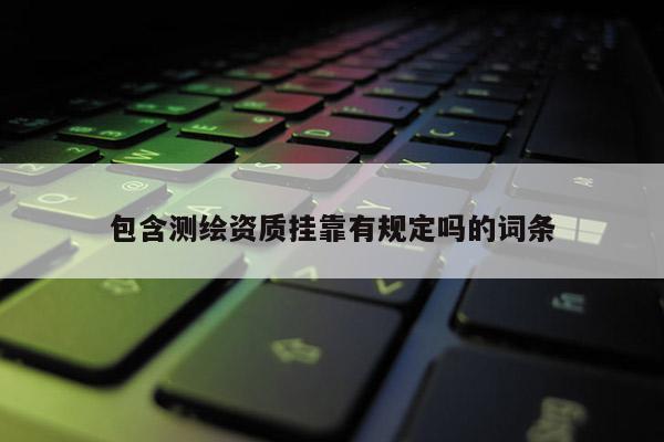 包含測(cè)繪資質(zhì)掛靠有規(guī)定嗎的詞條