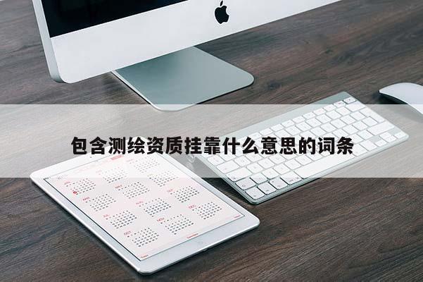 包含測(cè)繪資質(zhì)掛靠什么意思的詞條